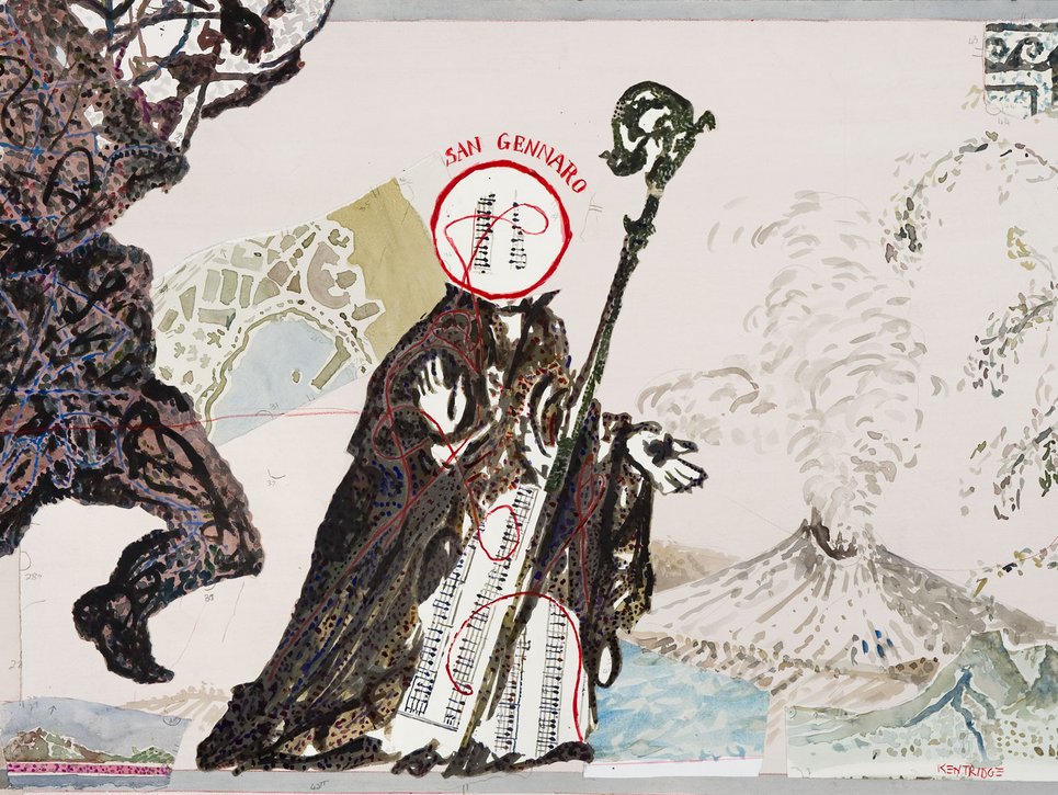 Central Railway for the City of Naples, 1906 (Naples Procession), 2012, Preparatory Sketch for the mosaic of the Metro Art - Stazione Toledo, Naples