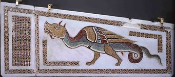 Ravello (SA), Cathedral, slab coming from the medieval liturgical furnishings Ravello (SA), Cathedral, slab coming from the medieval liturgical furnishings