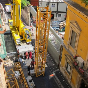 Disassembly of the tower crane Disassembly of the tower crane