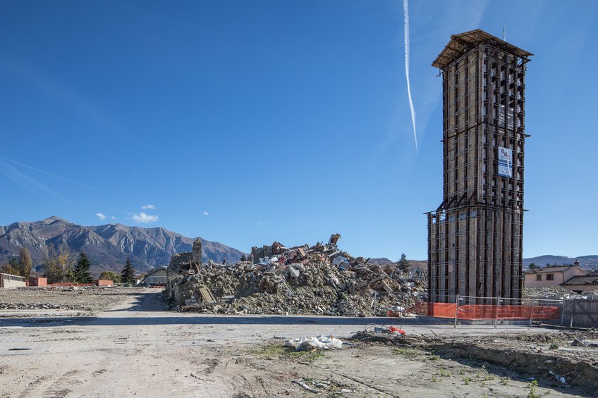 Amatrice, Torre Civica, 9.11.2018. Amatrice, Torre Civica, 9.11.2018.