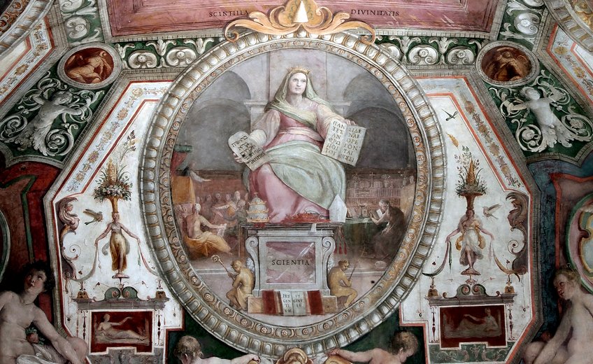 Visualizing Science in Media Revolutions Illustration of a ceiling fresco.